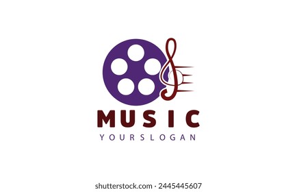cREATIVE MODERN Play Audio logo design template,.