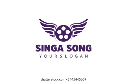 cREATIVE MODERN Play Audio logo design template,.