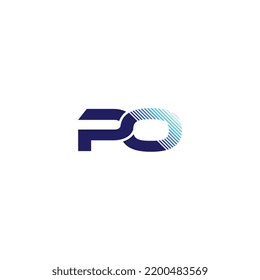 Creative Modern PO, P and O Initials Monogram Letter Text Alphabet Logo Design