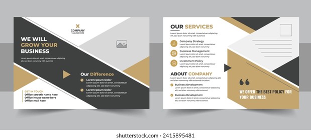 Creative modern postcard design template, Corporate eddm postcard design template layout. Corporate Professional Business Postcard Design