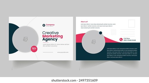 Plantilla de diseño de postal moderna creativa o Eddm