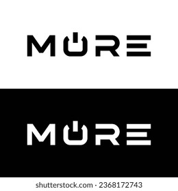 Creative Modern Power Icon Logo. Schwarz-Weiß-Logo. Für Firmenlogos geeignet. Flaches Vectorlogo-Design-Vorlagenelement