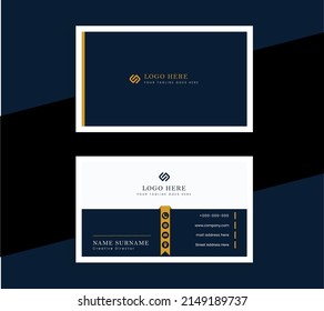 Creative Modern presentation card with logo. Vector business card template. Visiting card for business and personal use. Vector illustration