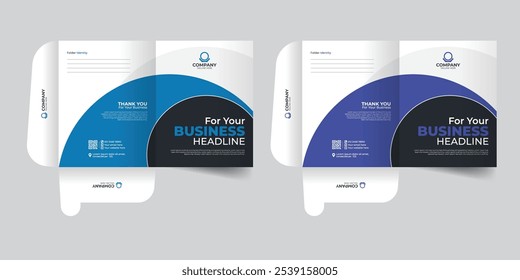 Creative, modern, presentation folder design template, company report cover or file folder design, real estate File Cases.
