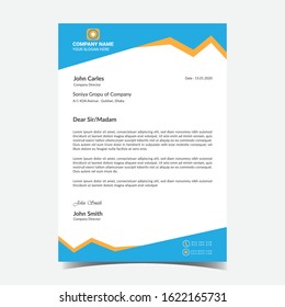 Creative modern print ready letter head template A4 size for your company business