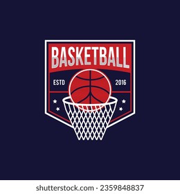 Creative and Modern professional basketball sport logo design vector