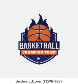 Creative and Modern professional basketball sport logo design vector