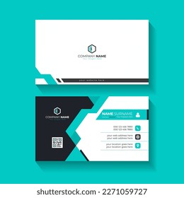 Creative modern professional business card template for business presentation with abstract background 