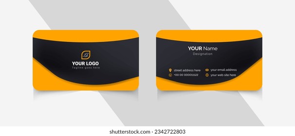 creative modern professional business card design.
corporate minimal business template design.