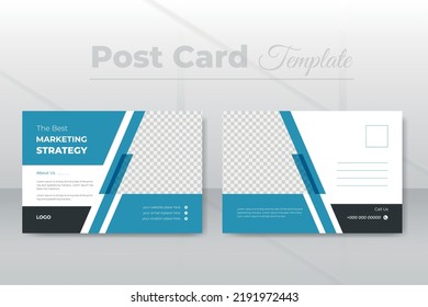 Creative modern professional corporate business postcard design template