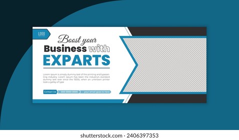 Creative Modern Professional Corporate Business Social Media Facebook Cover and Web Banner Template Design