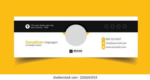 creative modern professional email signature design template.  personal email signature vector template. 