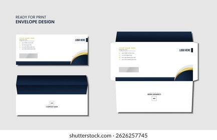 Creative modern professional envelope design, corporate identity template