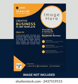 Creative Modern Professional Free Custom Business Simple A4 size Single Page Flyer design