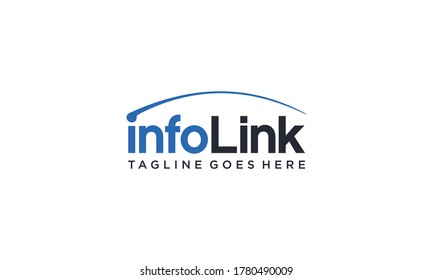 Creative, modern and professional info link for telecommunication and business company logo design vector editable