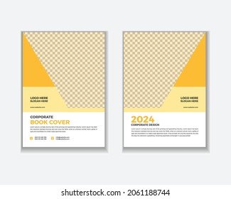 Creative modern and professional layout  business corporate book cover design template in a4.