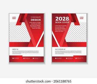 Diseño creativo, moderno y profesional, plantilla de diseño de portada de libros corporativos en a4.