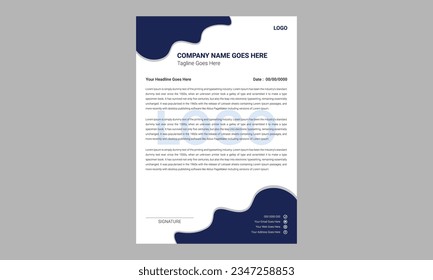 Creative and modern professional letterhead design template  