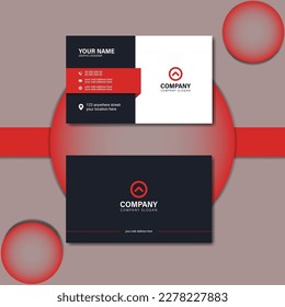 Creative modern professional minimal business card layout template. Corporate red color business card design