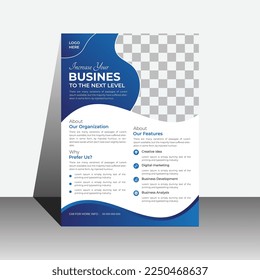 Folleto empresarial creativo, moderno y profesional, sencillo, diseño de portada para el fondo de la foto, panfleto de volante de afiches, diseño vectorial colorido de tamaño A4.
