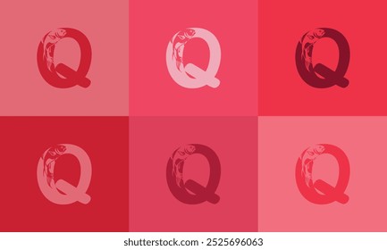 Creative Modern Q Icon, mit buntem Icon Vektor 