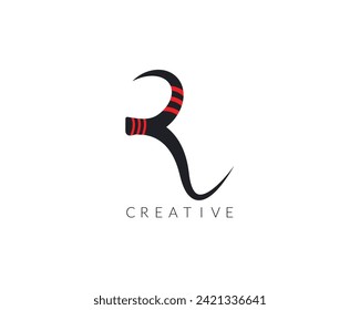 Creative Modern R Latter Logo Template vector Abstract Monogram Symbol victor illustration.