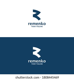 creative and modern R letter logo design template 