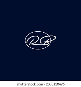 creative modern RB letter vector design