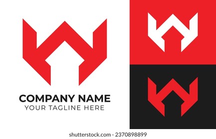 Creative modern real estate house and home logo design template
