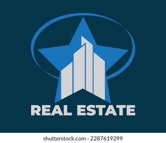 Logotipo de bienes raíces creativo y moderno