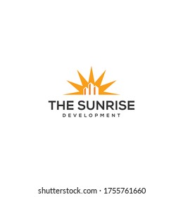  Creative Modern Real Estate Property and Construction with sun Logo design