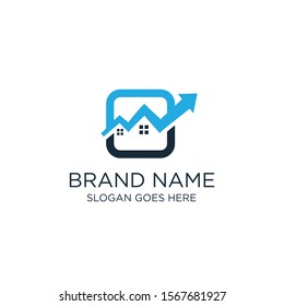 Creative and modern real estate/property investment logo design template vector eps for use business purpose