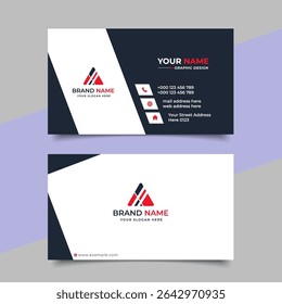 Creative modern red business card design  name card corporate visiting card and simple clean template vector design