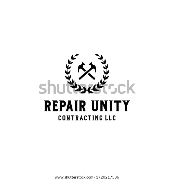 Creative modern repair tool hammer logo design\
Vector sign illustration\
template