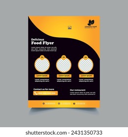Creative modern restaurant food flyer template design