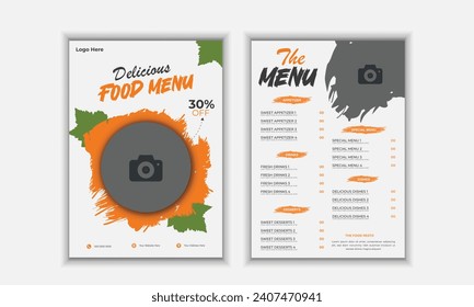 Creative and modern restaurant food menu and social media post design