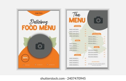 Creative and modern restaurant food menu and social media post design
