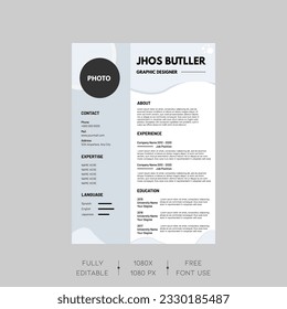 Creative Modern Resume CV Template Design