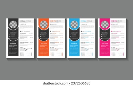 
Plantilla CV De Reanudación Creativa Y Moderna. Impresionante para solicitudes de empleo