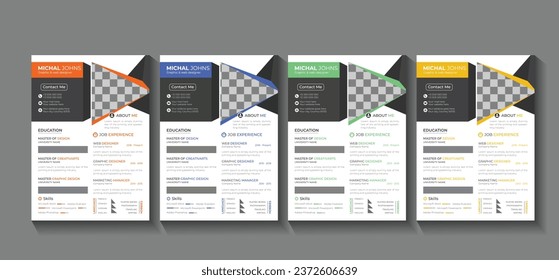 
Creative And Modern Resume CV Template. Awesome for job applications