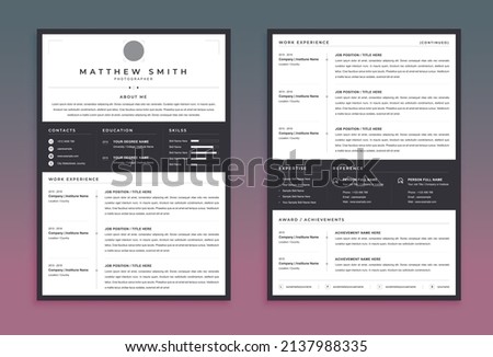 Creative And Modern Resume CV Template
