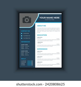 Creative and modern resume cv templet design