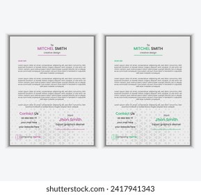 Creative and modern resume latter design,