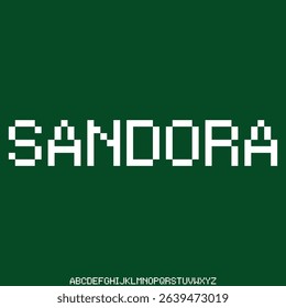 Creative modern retro display font vector with stripe style