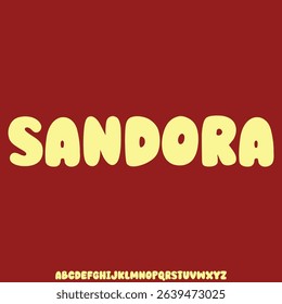 Creative modern retro display font vector with stripe style