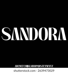 Creative modern retro display font vector with stripe style