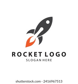 Creative and modern rocket logo starship launch template  vector design