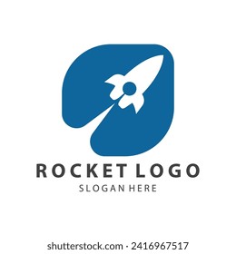 Creative and modern rocket logo starship launch template  vector design