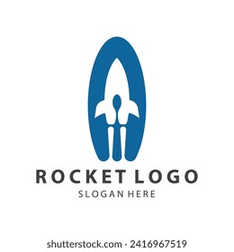 Creative and modern rocket logo starship launch template  vector design