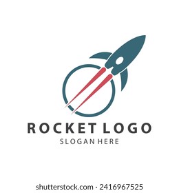 Creative and modern rocket logo starship launch template  vector design